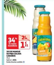 caraïbos - jus de mangue ou pina colada 