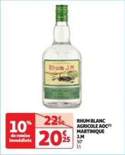 martinique j.m - rhum blanc agricole aoc 