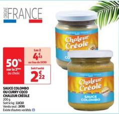 chaleur créole - sauce colombo ou curry coco 