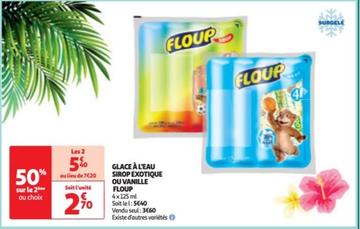 floup - glace à l'eau sirop exotique ou vanille 