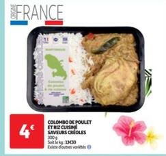 colombo de poulet et riz cuisine - saveurs créoles, promo et caractéristiques incluses