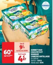 caresse antillaise - sorbet duo coco peyi et mangue