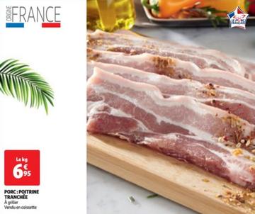 porc: poitrine tranchée