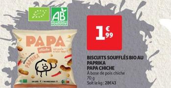 Papa Chiche - Biscuits Soufflés Bio Au Paprika