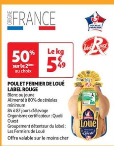 Label Rouge - Poulet Fermier De Loue offre à 5,49€ sur Auchan Supermarché
