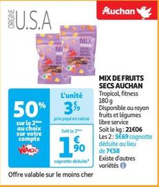 Auchan Mix De Fruits Secs offre à 3,79€ sur Auchan Supermarché