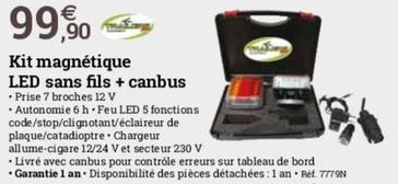 Kit Magnétique Led Sans Fils + Canbus offre à 99,9€ sur Espace emeraude
