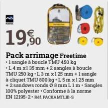 Pack Arrimage Freetime offre à 19,9€ sur Espace emeraude