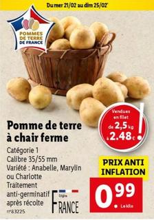 Pomme De Terre À Chair Ferme offre à 0,99€ sur Lidl