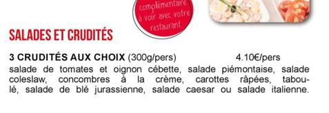 Salades Et Crudités offre à 4,1€ sur Crescendo