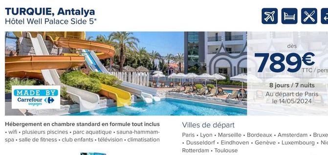 Carrefour - Turquie, Antalya offre à 789€ sur Carrefour City