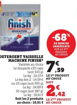 Finish - Detergent Vaisselle Machine  offre à 7,59€ sur Super U