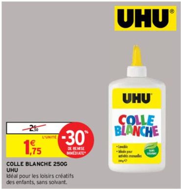 Uhu - Colle Blanche 250g offre à 1,75€ sur Intermarché