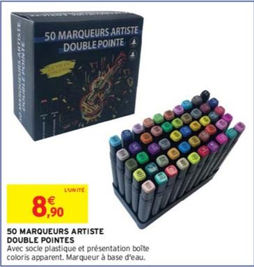 50 Marqueurs Artiste Double Pointes offre à 8,9€ sur Intermarché