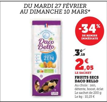Daco Bello - Fruits Secs offre à 2,05€ sur U Express
