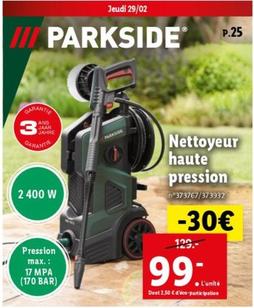 Parkside - Nettoyeur Haute Pression offre à 99€ sur Lidl