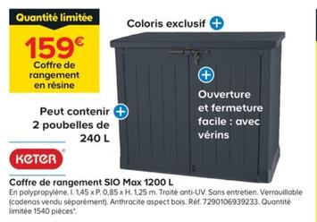 Keter - Coffre De Rangement Sio Max 1200 L