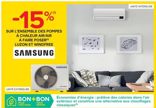 Samsung - Pompes à chaleur Air / Air à faire poser : promo et caractéristiques