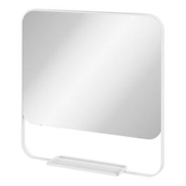 Miroir mural avec tablette Goodhome Maza 60.5x60.5 cm blanc - Promo : offre spéciale pour votre salle de bains !