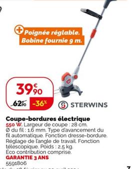 Sterwins - Coupe-Bordures Électrique offre à 39,9€ sur Weldom