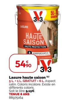 Lasure Haute Saison offre à 54,9€ sur Weldom
