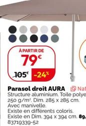 Parasol Droit Aura offre à 79€ sur Weldom