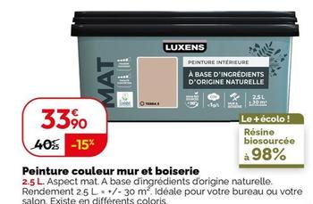 Luxens - Peinture Couleur Mur Et Boiserie offre à 33,9€ sur Weldom