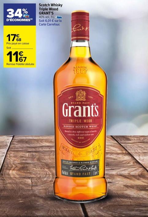 grant's - scotch whisky triple wood