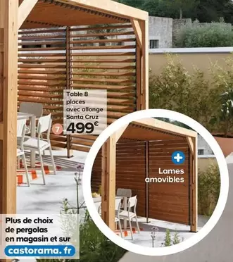 GoodHome - Mobilier Santa Cruz : Table Avec Allonge 8 Personnes  offre à 499€ sur Castorama