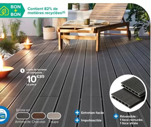 Lame De Terrasse En Composite offre à 10,89€ sur Castorama