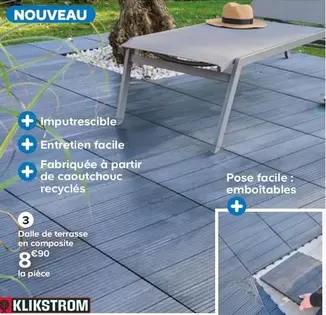 Klikstrom - Dalle De Terrasse En Composite offre à 8,9€ sur Castorama