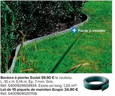 Bordure À Planter Ecolat  offre à 59,9€ sur Castorama