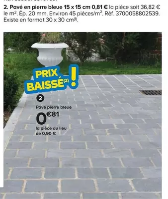 Pavé En Pierre Bleue offre à 0,81€ sur Castorama