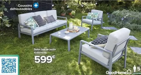 GoodHome - Salon Bas De Jardin Moorea offre à 599€ sur Castorama