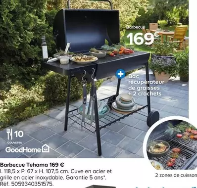 Goodhome - Barbecue Tehama offre à 169€ sur Castorama