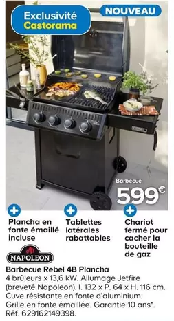 Napoleon - Barbecue Rebel 4B Plancha offre à 599€ sur Castorama