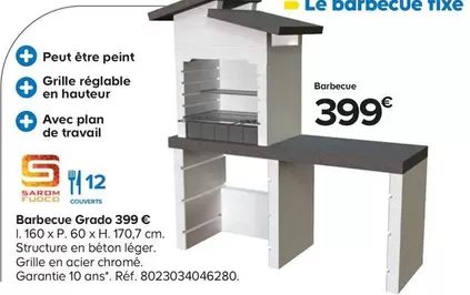 Sarom Fuoco - Barbecue Grado offre à 399€ sur Castorama