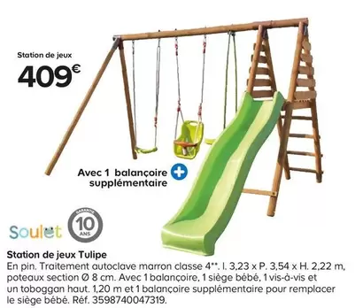 Soulet - Station De Jeux Tulipe offre à 409€ sur Castorama