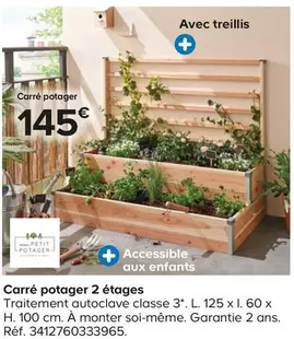 Mon Petit Potager - Carré Potager 2 Étages offre à 145€ sur Castorama