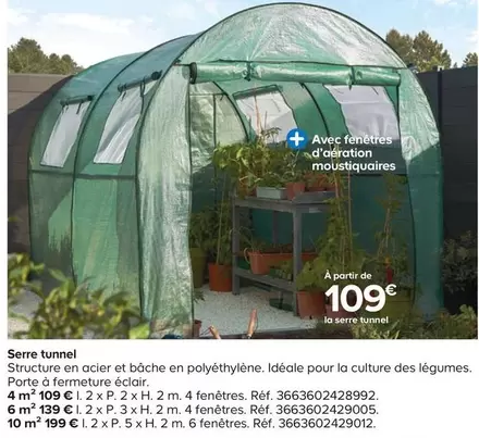 Serre Tunnel offre à 109€ sur Castorama