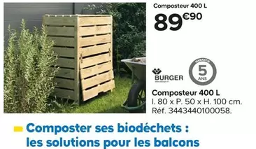 Composteur 400 L offre à 89,9€ sur Castorama