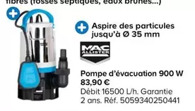 Pompe D'Évacuation offre à 83,9€ sur Castorama