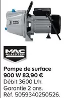 Mac Allister - Pompe De Surface 900 W offre à 83,9€ sur Castorama