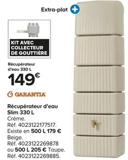 Garantia - Récupération D'Eau Slim offre à 149€ sur Castorama