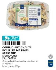 Metro - Chef Cœur D'Artichauts Pouilles Marinés offre sur Metro