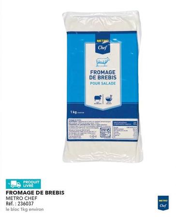 Metro Chef - Fromage De Brebis  offre sur Metro