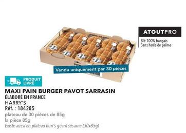 MAXI PAIN BURGER PAVOT SARRASIN offre sur Metro