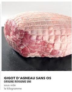 Gigot D'Agneau Sans Os offre sur Metro