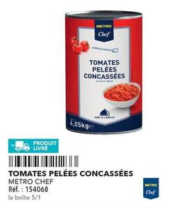 Metro - Chef Tomates Pelées Concassées offre sur Metro