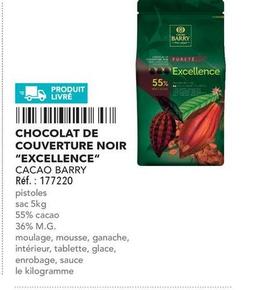 Cacao Barry - Chocolat De Couverture Noir Excellence  offre sur Metro